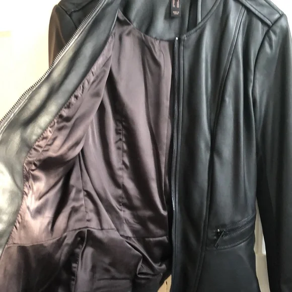 GILI faux leather peplum jacket. NEVER WORN! - Picture 6 of 6